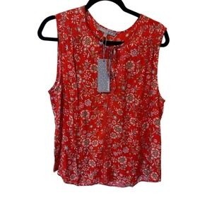 NEW Daniel‎ Rainn Size Large Tie Neck Floral Tank